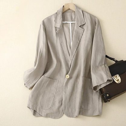 GIANNA LINEN BLAZER