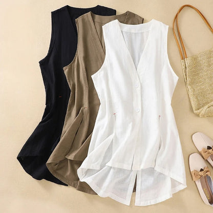 CLAIRE LINEN VEST