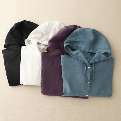 LIA LINEN HOODIE