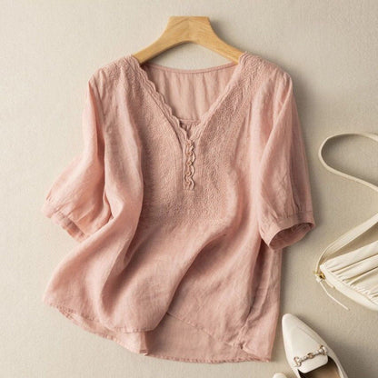 NOA LINEN BLOUSE