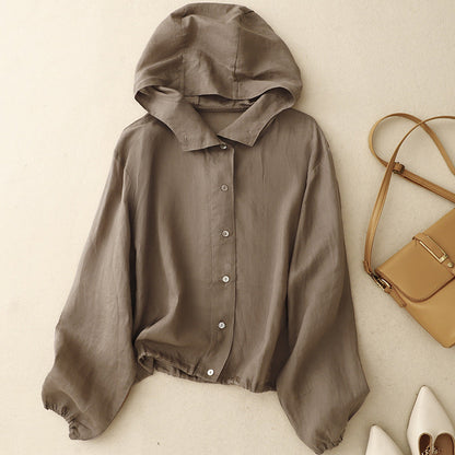 JENNY LINEN HOODIE