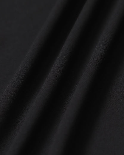 Black V Neck Chiffon Mini Dress